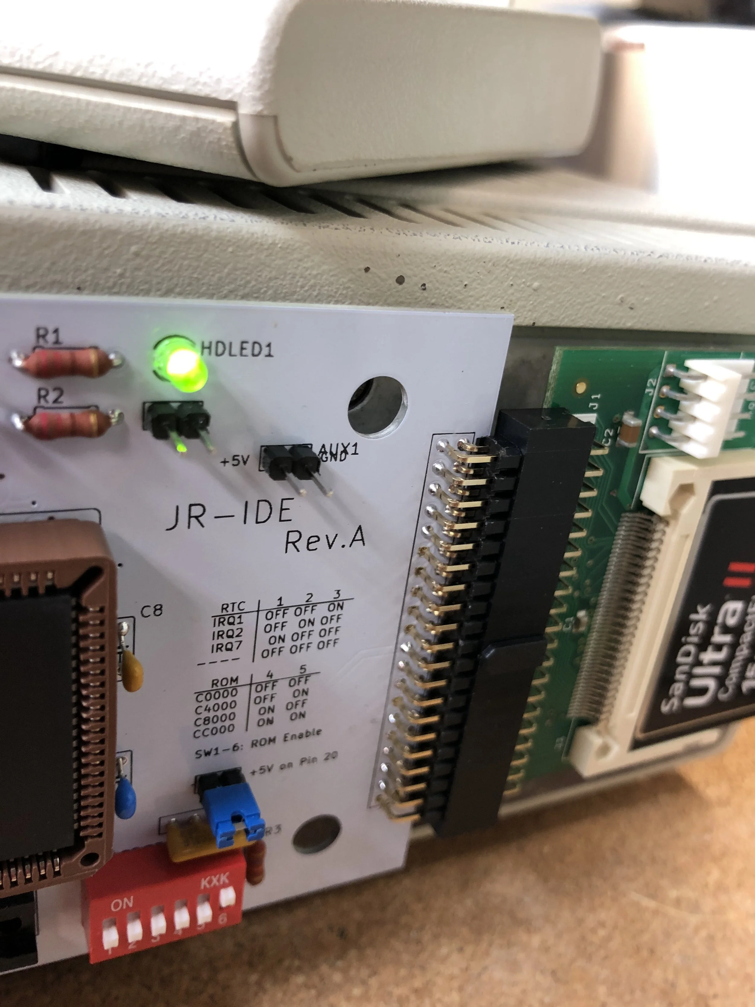 jr-IDE with CF card attached