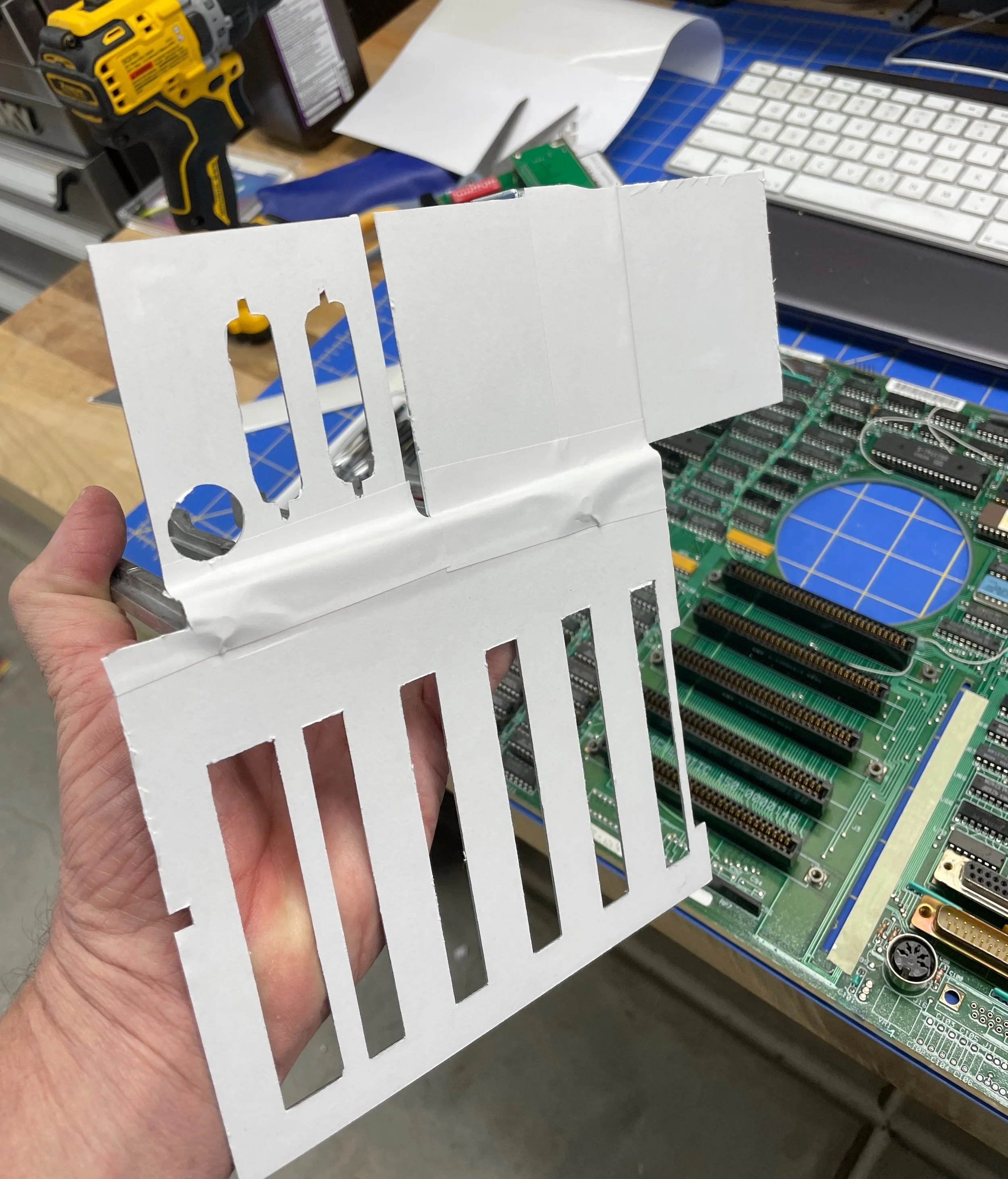 Metal braces with tape