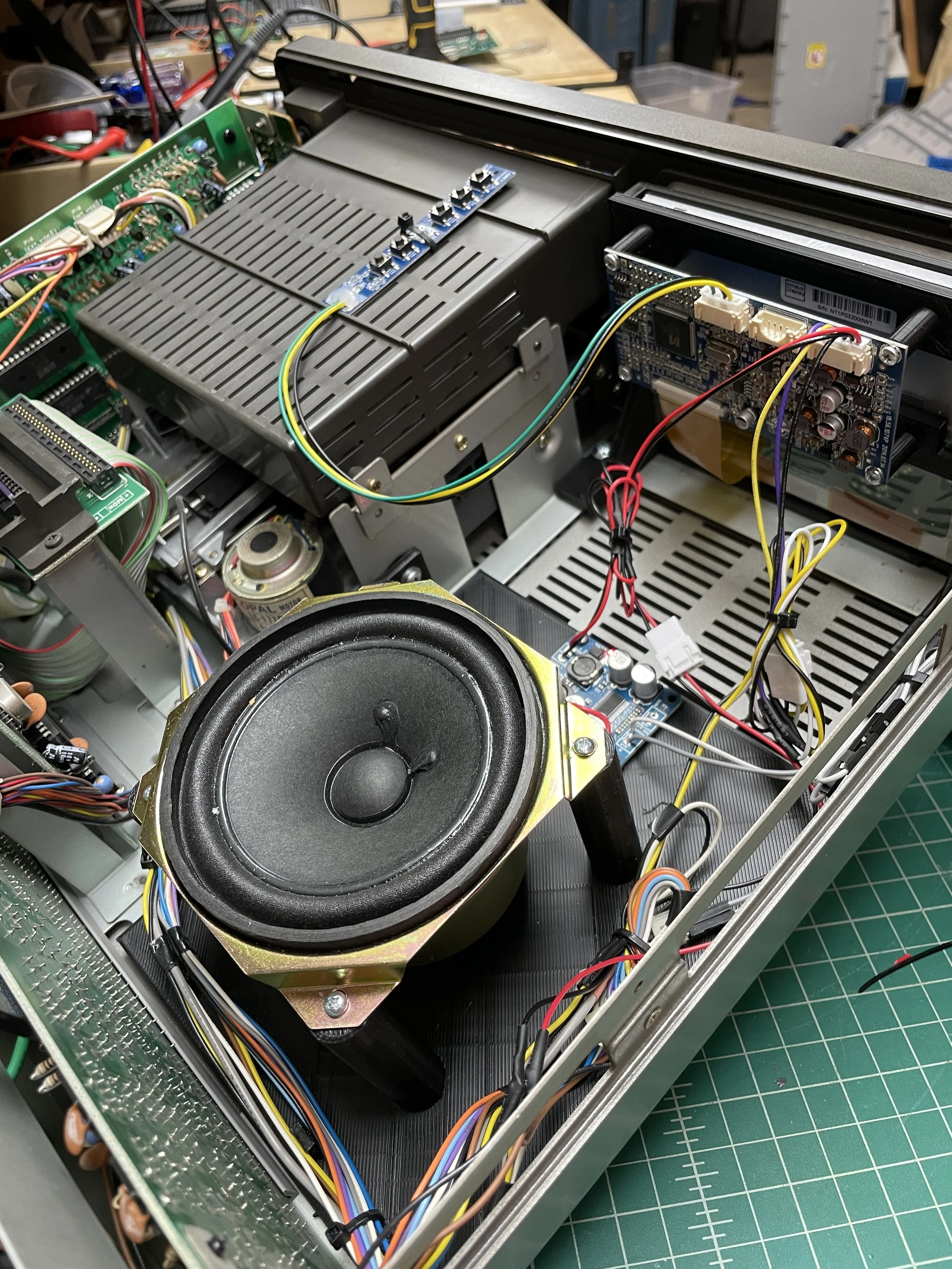 LCD panel in 3D printed frame