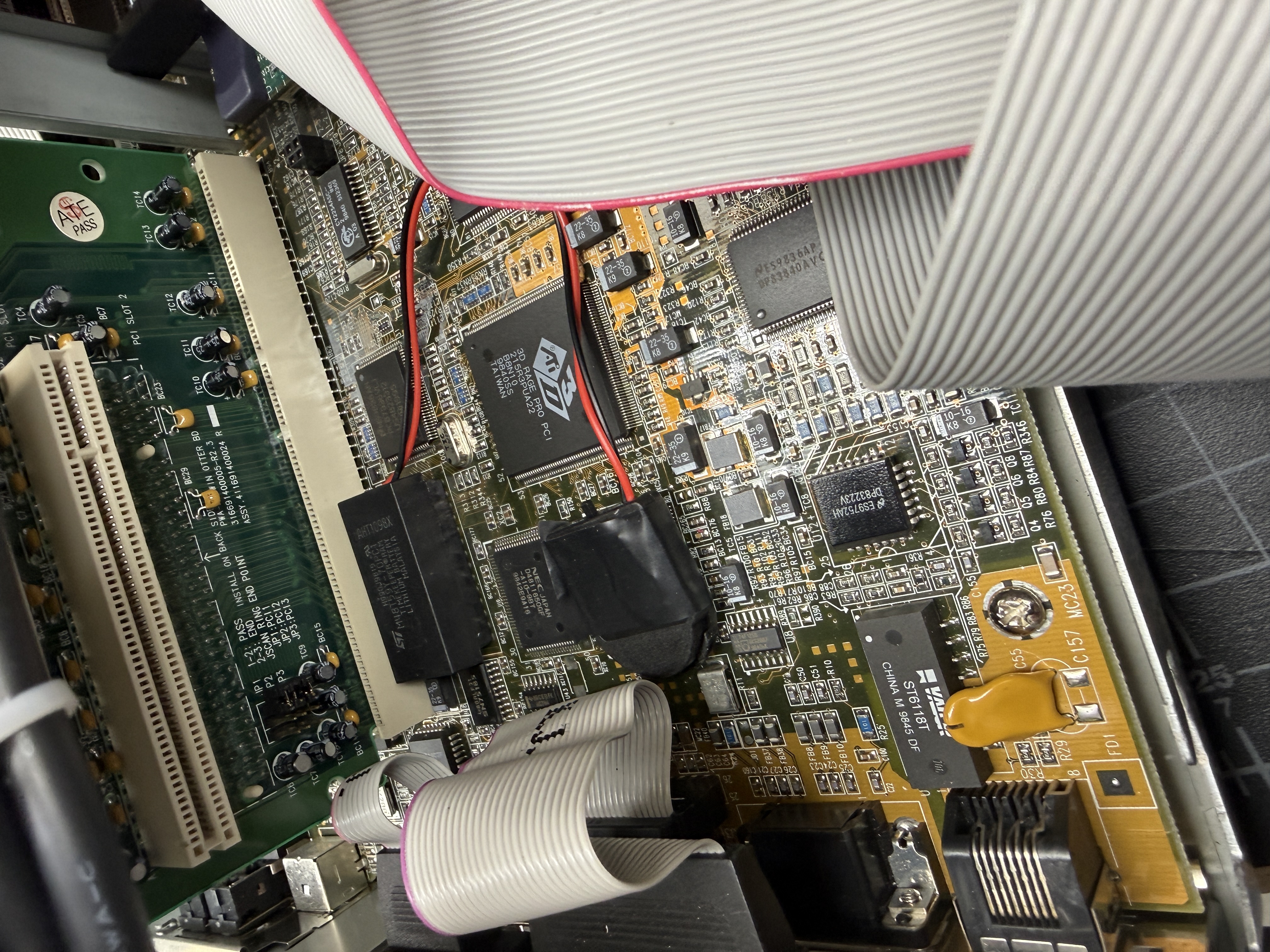 Timekeeper chip next to the ISA bus extender