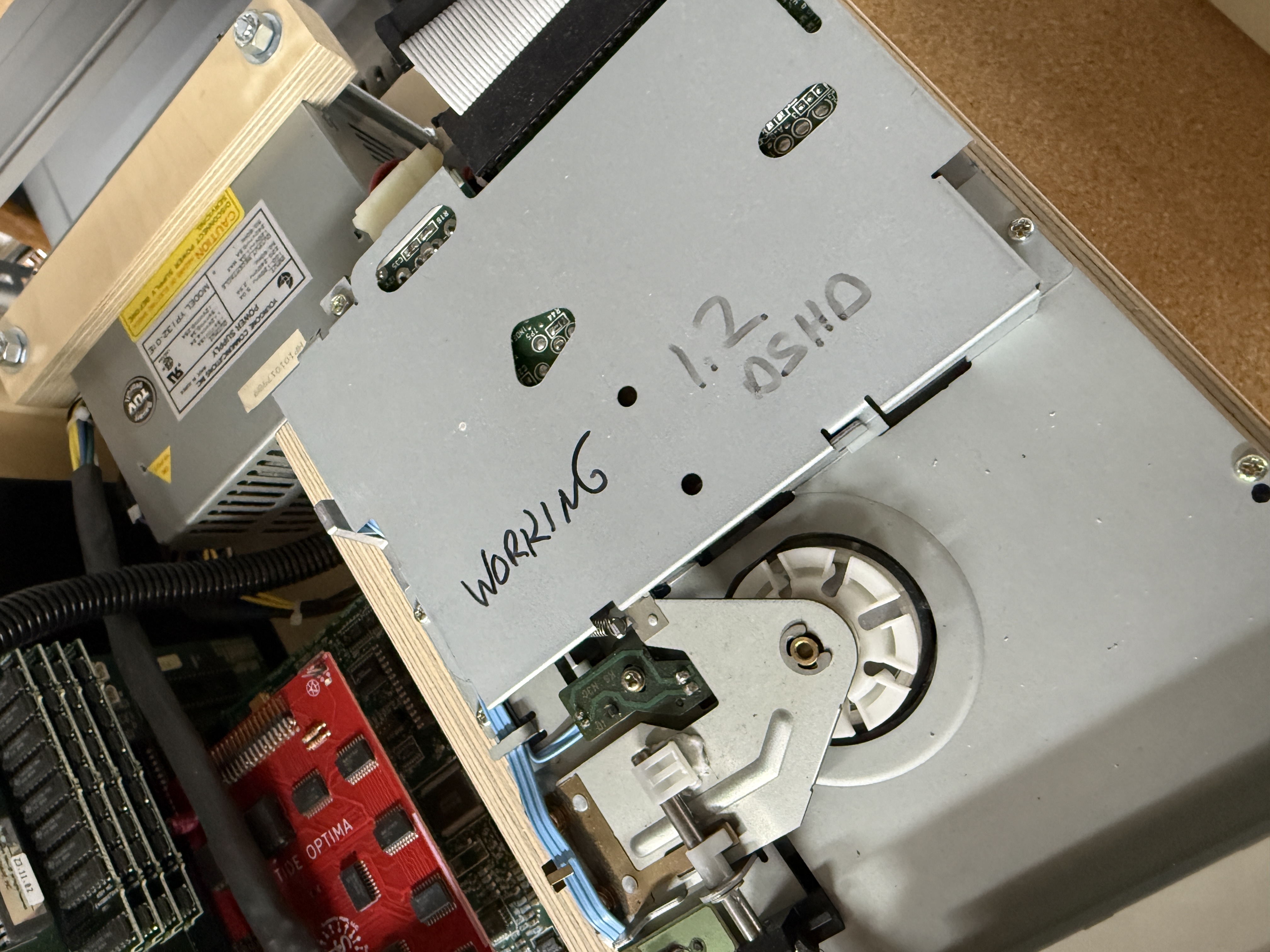 5.25-inch floppy drive labeled working 1.2 DSHD