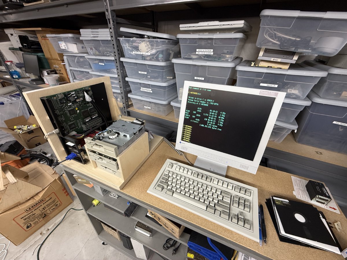 The 286 Mule on the workshop bench