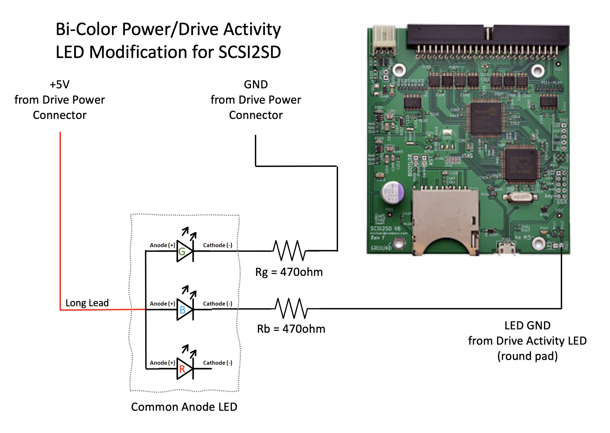 Bi-color LED wiring diagram